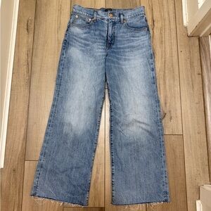 J. Crew Blue Flare Wide Leg Jeans High-Rise